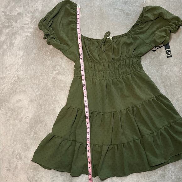 Liberty Love Dress Size M Green Milkmaid Festival Peasant Cottagecore Boho NEW - Picture 7 of 12